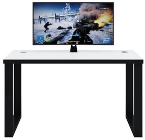 Masă PC gaming Gamer S (Alb + Negru) (fără iluminat). 1054988