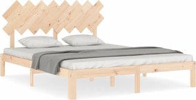 vidaXL Cadru de pat fără saltea, 160x200 cm, lemn masiv pin