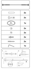 Tijă extensibilă pentru perdele din metal Race - Gardinia