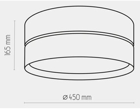 Plafonieră HILTON 3xE27/15W/230V d. 45 cm alamă/neagră