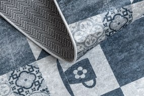 ANDRE 44211 covor lavabil gresii de Lisbona, bucatarie, anti-alunecare - gri / argintiu