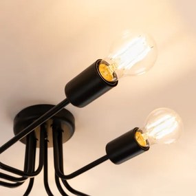 Lustră aplicată Sollux SL.1448 VECTOR 8xE27/15W/230V negru