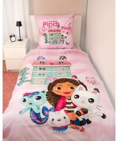 Lenjerie de pat din bumbac Herding Gabby'sDollhouse, 135 x 200 cm, 80 x 80 cm