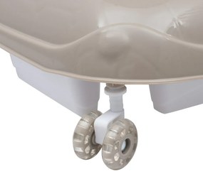Baby Mix Walker pentru copii cu volan și roți dinsilicon, bej, 50 x 44 x 50 cm