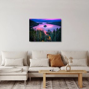 Tablou pe sticlă - Lacul Tahoe, Sierra Nevada, California, SUA (70x50 cm)