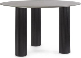 Masă de dining rotundă cu blat cu aspect de marmură ø 120 cm Bamira – Yes Everyday