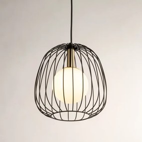 Lustră pe cablu BELL 1xG9/12W/230V d. 24 cm negru/auriu