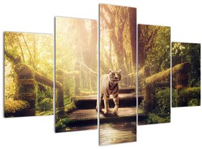 Tablou cu tigrul în djunglă (150x105 cm)