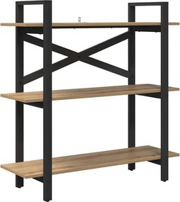 vidaXL Raft pentru cărți Stejar Artizanal 100 x 33,5 x 102 cm