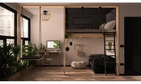 Lustră aplicată EARTH 1xE27/60W/230V neagră/bej