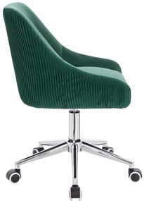 HR920K Scaun Verde din Catifea cu Bază Cromata
