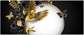 Tablou - Bile cu motive aurii (120x50 cm)