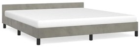 347579 vidaXL Cadru de pat cu tăblie, gri deschis, 160x200 cm, catifea