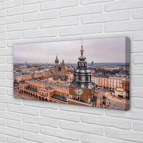 Tablouri canvas Cracovia Panorama bisericilor de iarnă