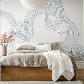 Fototapet, Stripes, Light Blue, Rebel Walls