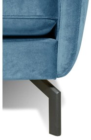 Colțar albastru din catifea (cu șezlong pe partea stângă ) Magic - Scandic