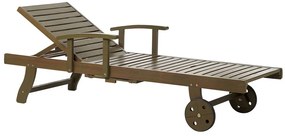 Șezlong de grădină Amati (lemn închis). 1077454