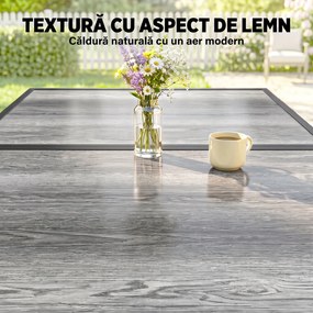 Outsunny Masă de grădină exterior pentru 6 persoane, balcon pentru terasă, pentru dining în aer liber | Aosom Romania