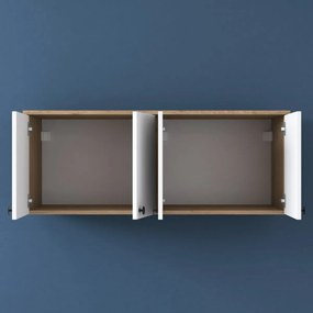 Dulap de perete Bany Walnut and White