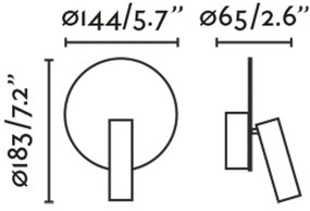 Aplica cu reader LED directionabil stil minimalist DUAS USB C negru