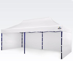 Foișor de grădină 3×6 m – pliabil cu 3 pereți | BRIMO® - cu 3 pereți - Alb