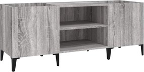 vidaXL Dulap pentru discuri gri sonoma, 121x38x48 cm, lemn prelucrat