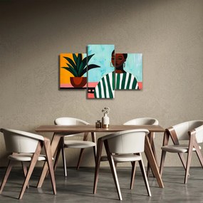 Tablou - Femeie cu floare (90x60 cm)