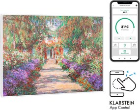 Klarstein Wonderwall Air Art Smart, încălzitor cu infraroșu, 80 x 60 cm, 500 W, aplicație, poteca din grădină