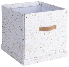 Cutie de depozitare Bigso Box of Sweden Logan, auriu-alb