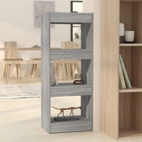 vidaXL Bibliotecă/Separator cameră, gri sonoma, 40x30x103 cm, PAL