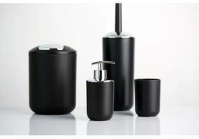 Perie WC WENKO BRASIL 10x37 cm negru/crom lucios - 21210100