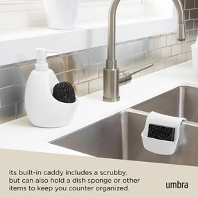 Dozator de săpun lichid alb din ceramică 590 ml Joey – Umbra