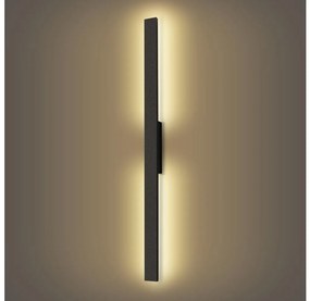 Brilagi - LUNA Aplică LED de perete pentru exterior, 24W, 230V, 3000K, IP65, negru