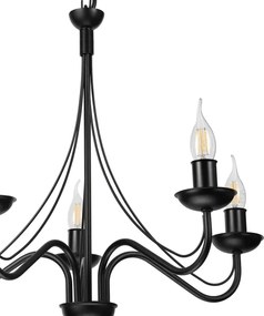 Candelabru pe lanț ANTON 5xE14/15W/230V negru