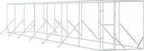 vidaXL Padoc de exterior pentru câini argintiu 2x14x2m oțel galvanizat
