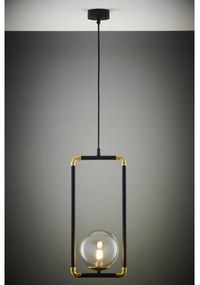 Lustră pe cablu Jupiter 2023 ZAFRA 1xG9/10W/230V negru/auriu/transparent