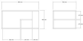 Masă de cafea JELIO, decor marmură, bej