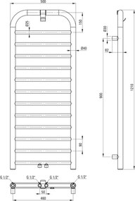 Silia Calorifer baie - înălțime 121 cm AGI_CG41