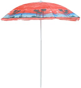 Umbrela de soare PALM BEACH 180 cm, rosu