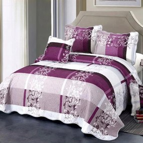 Cuvertura bumbac 100%, 5 piese, pat 2 persoane, 230x250 cm, CB101