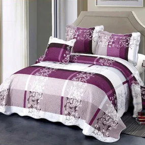 Cuvertura bumbac 100%, 5 piese, pat 2 persoane, 230x250 cm, CB101