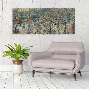 Tablou - Camille Pissarro, Boulevard des Italiens, Morning, Sunlight, reproducere (120x50 cm)