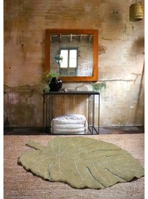 Covor pentru copii kaki lavabil/țesut manual din bumbac 120x180 cm Monstera Olive – Lorena Canals