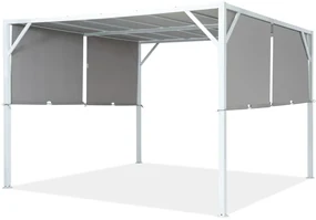 Pergolă metalică pentru terasă Santorini 3 x 3 m alb-antracit Garden Point