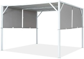 Pergolă metalică pentru terasă Santorini 3 x 3 m alb-antracit Garden Point