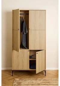 Șifonier în culoare naturală cu aspect de lemn de stejar 99x200x60 cm Albany – Actona