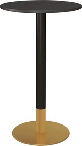 HOMCOM Masă de bar rotundă masă bistro masă de bucătărie stil contemporan cadru din oțel dim. 60L x 60l x 102H cm negru | Aosom Romania