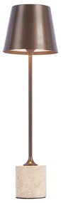 Lampă de masă modernă bronz închis 37cm incl. LED Dimmable IP54 Reîncărcabilă - Topi