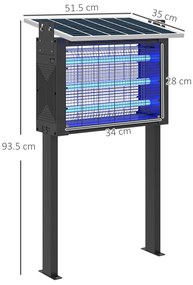 Outsunny Capcană Solar Anti-Țânț 200m² | Aosom Romania