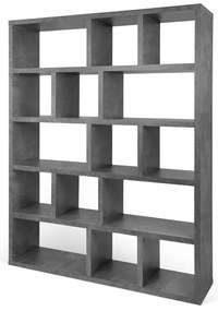 Bibliotecă gri cu aspect de beton 150x198 cm Berlin – TemaHome